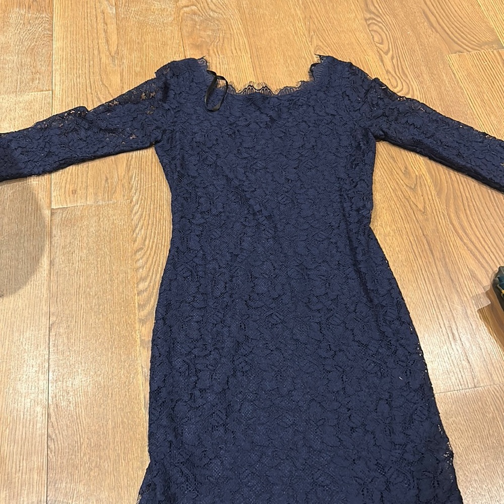 Navy Lace Dress Diane Vonfurstenburg